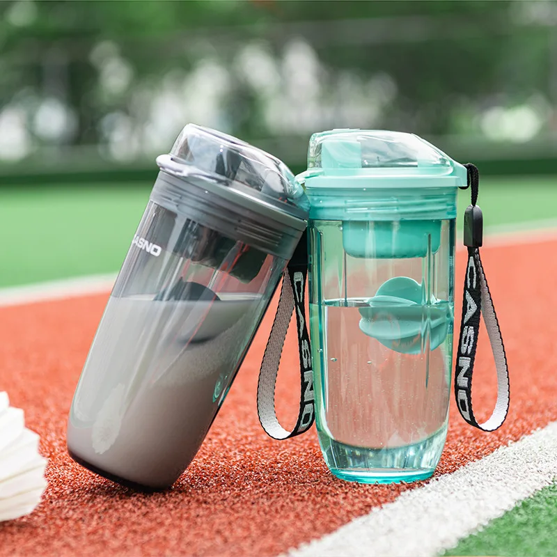 

400ML Sports Shake Bottle Whey Protein Powder Mixing Bottle Sports Fitness Water Cup Outdoor Portable Plastic Drink Cup BPA Free