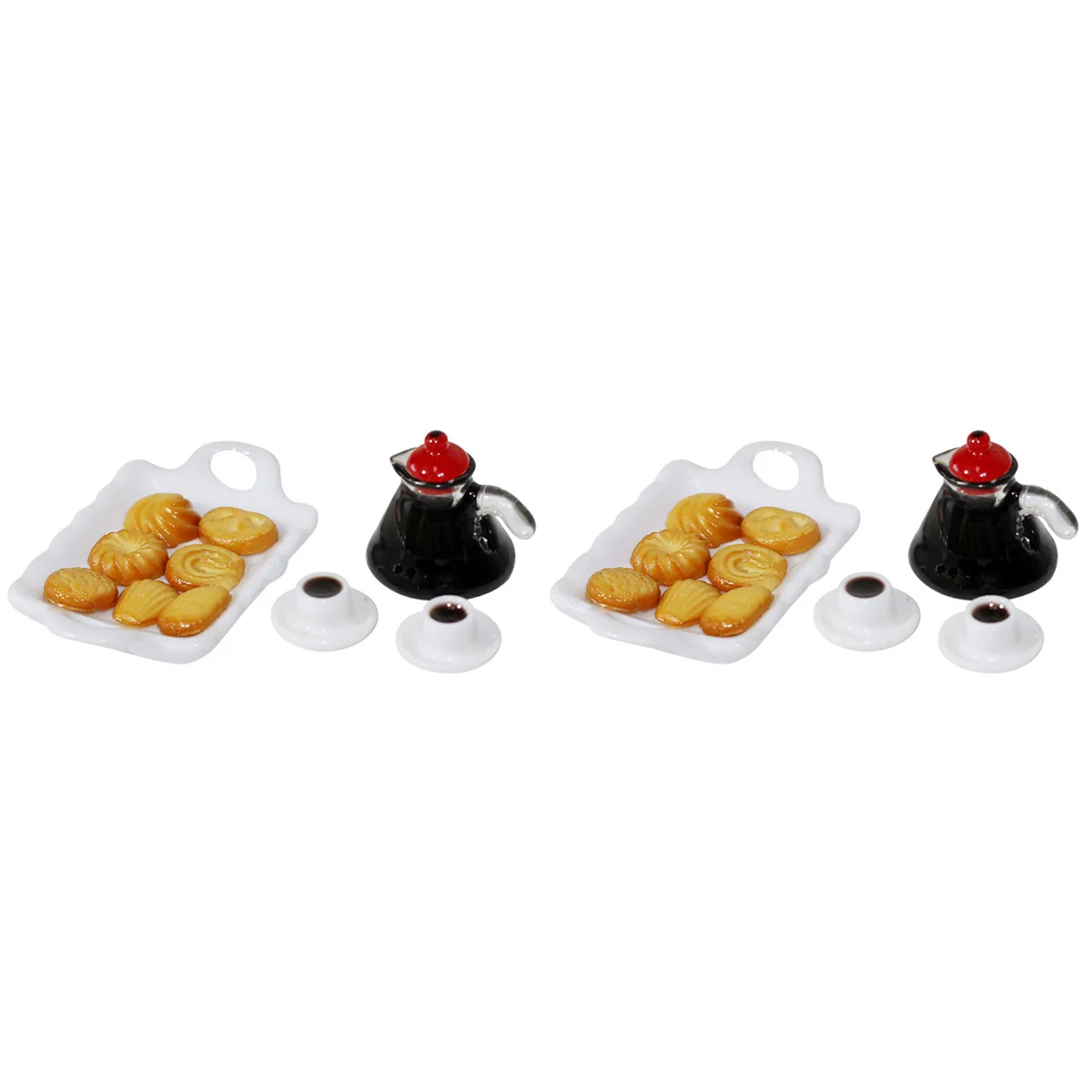 

Set Miniature Kitchentoy Accessories Minishowcase Afternoon House Display Supplies Bakery Pretend Tea Play Tiny Coffeeresistant
