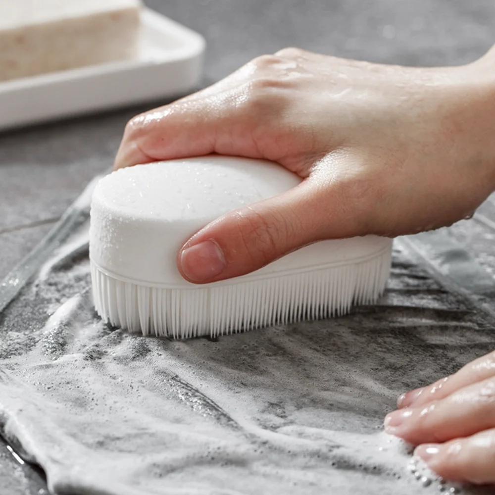 

Clothes Scrubbing Brush Multifunctional Soft Fur Shoes Brush Household Minimalist Plastic Handle Laundry Brush Cleaning Supplies