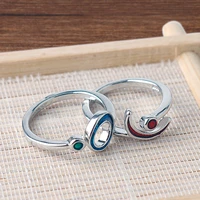 moon stars sun punk anel female planet astronomy enthusiast couple trend menwomen jewelry sets finger ring anillos