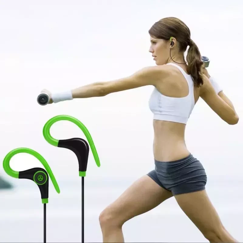 

Wireless Earphone Stereo Ear-hook Sports Noise Reduction Earphones With Microphone Headset For