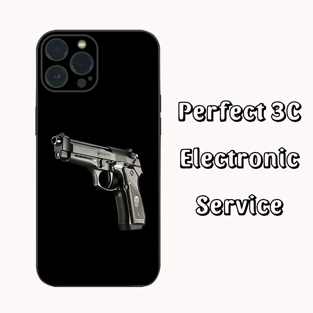 Чехол для телефона G-uns B-Beretta IPhone 16 15 14 13 12 Mini 11 Pro XS Max X XR SE5 6 7 8 Plus мягкий силиконовый