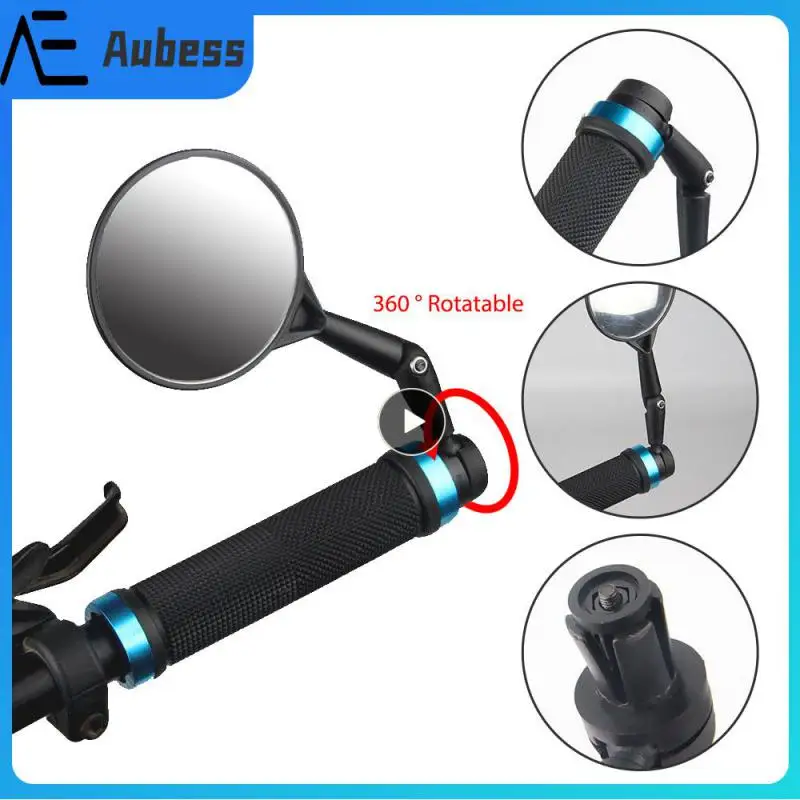 

Rotate Wide-angle Rear-vision Mirror Silica Gel Cycling Handlebar Rear View Mirrors Universal Bicycle Rearview Mirror Adjustable