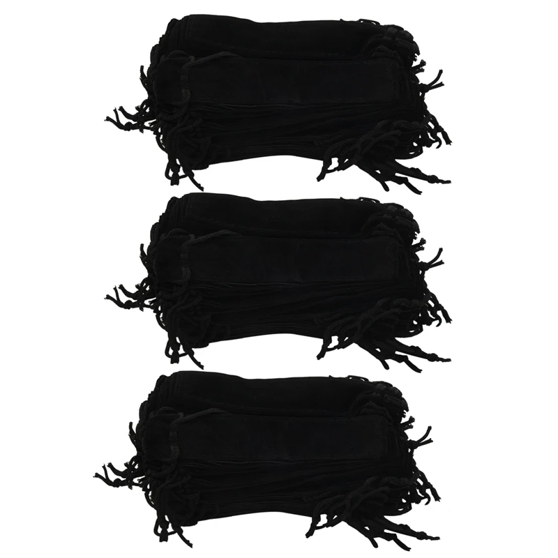 

150 Pcs Black Velvet Pen Pouch Sleeve Holder Single Pen Bag Case Pencil Bag