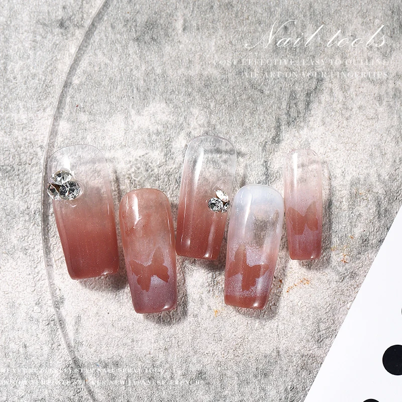 Полоска для дизайна ногтей полый шаблон распыления сделай сам ручная