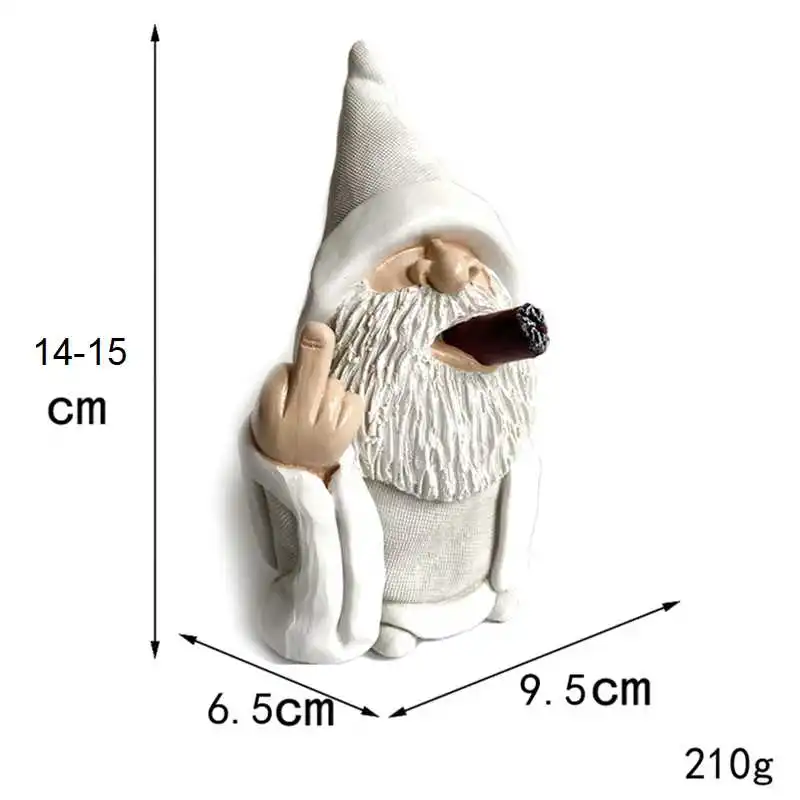 Забавные курительные карликовые садовые скульптуры украшения волшебник