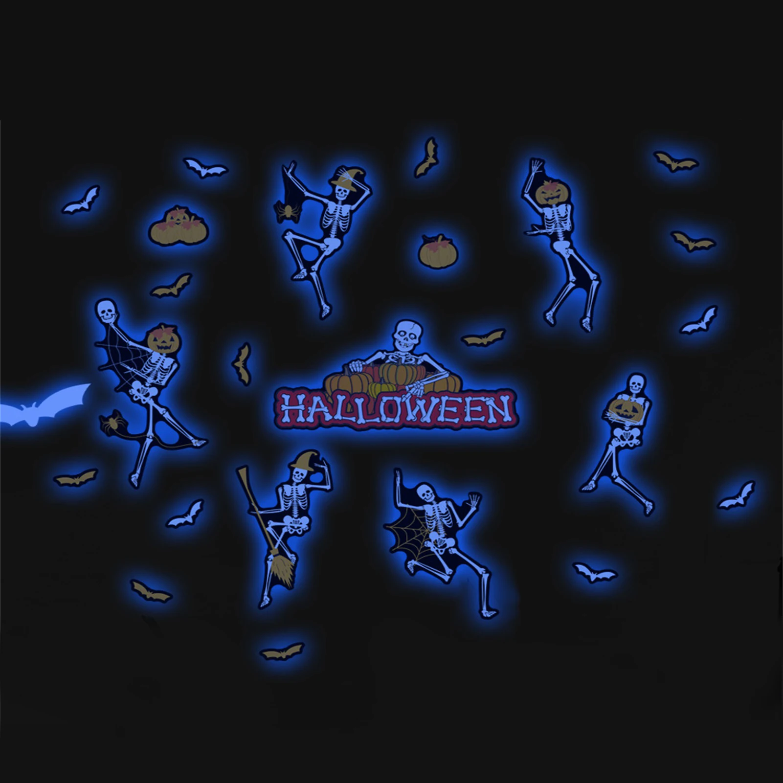 

2 шт., светящиеся наклейки на стену на Хэллоуин