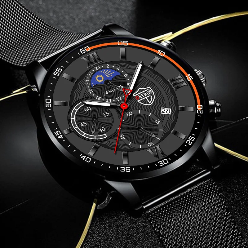 

Lover Watches Whatches For Men Wrist Watch Business Men's Watch Calendar Quartz Watch Steel Band Men's Luminous Sports Relojes