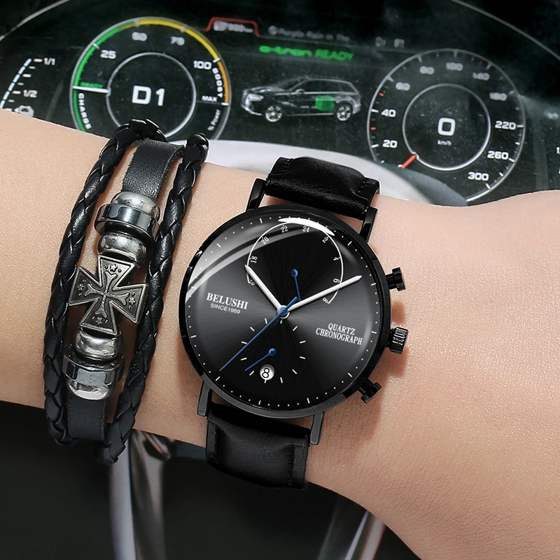 Мужские часы Топ люксовый бренд мужские наручные модные кварцевые