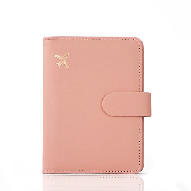 New Arrival Simple PU Leather Man Women Travel Passport Holders Solid With Credit Card Holder Small Wallet Protector Cover Case