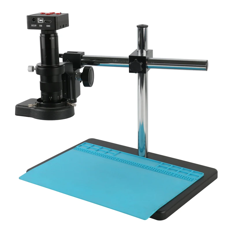 

38MP 2K HDMI USB Industrial Video Microscope Camera 180X 300X Zoom Lens For Electronic Soldering Repair