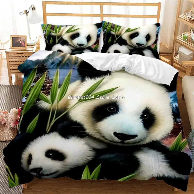 

Panda Tiger Bedding Set 3D Printed Animal Duvet Cover Twin Full Queen King Double UK Supking Sizes Bed Linen Pillowcase