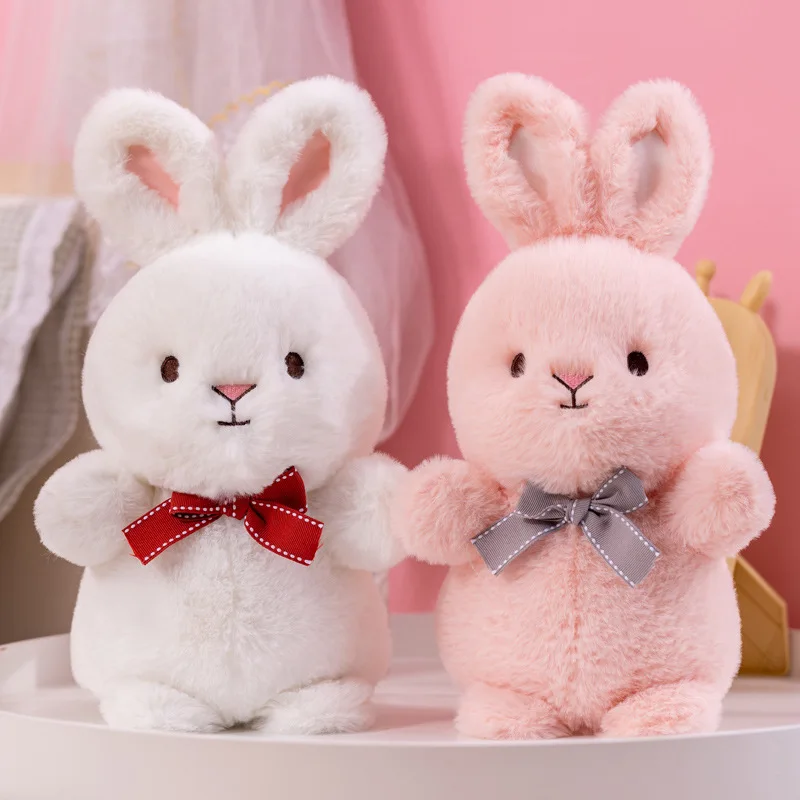 

Kawaii плюшевый Мягкий Кролик, кукла, игрушка, галстук-бабочка, кукла, Мягкая комната, украшение для детей, подарок на день рождения для девочек