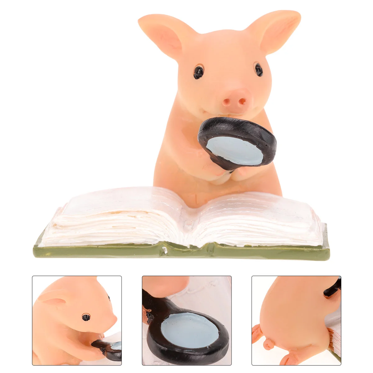 

Artificial Resin Piggy Figurine Home Decor Animals Model Desktop Adornment