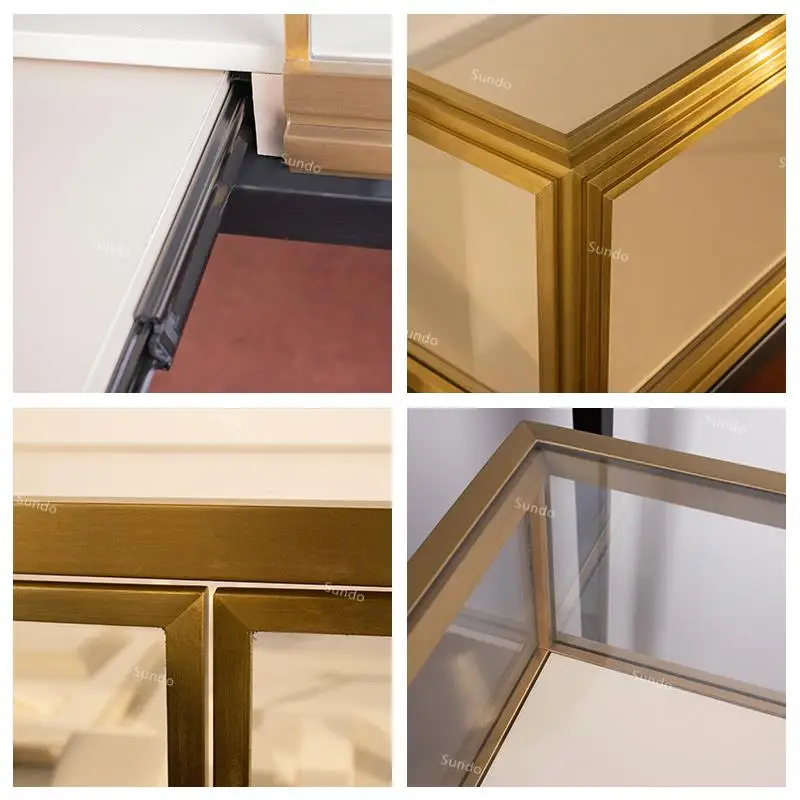 На заказ. Современный стеклянный шкаф из нержавеющей стали на заказ витрина для