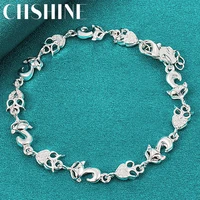 chshine 925 sterling silver fox owl aaa zircon bracelet chain for women wedding charm engagement party fashion jewelry
