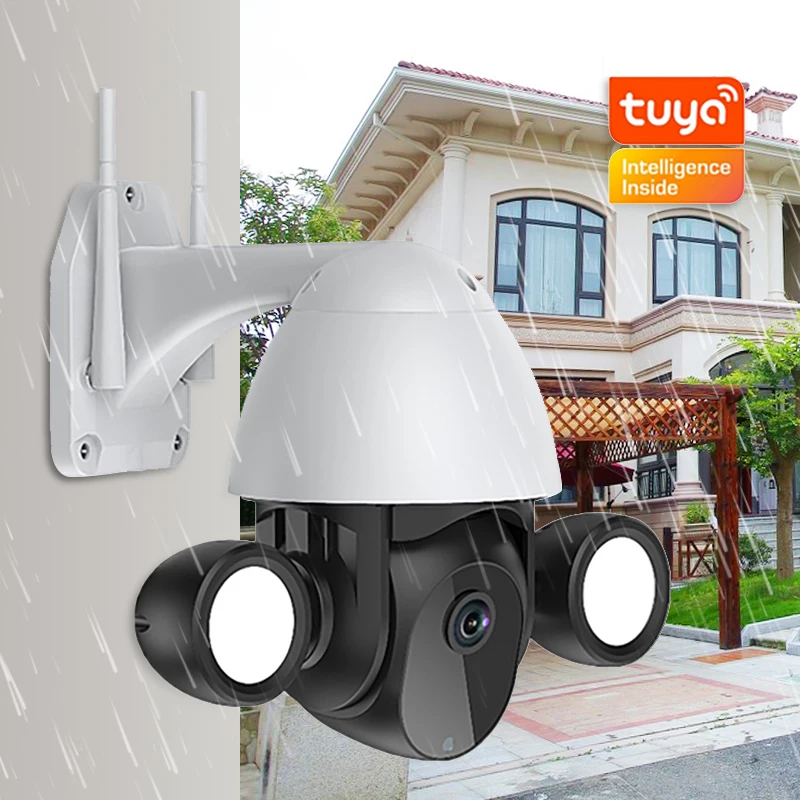

3MP Tuya Wifi PTZ IP Camera Home Outdoor Auto Tracking Security Surveillance Camera IR Night Vision 2-way Audio Camera