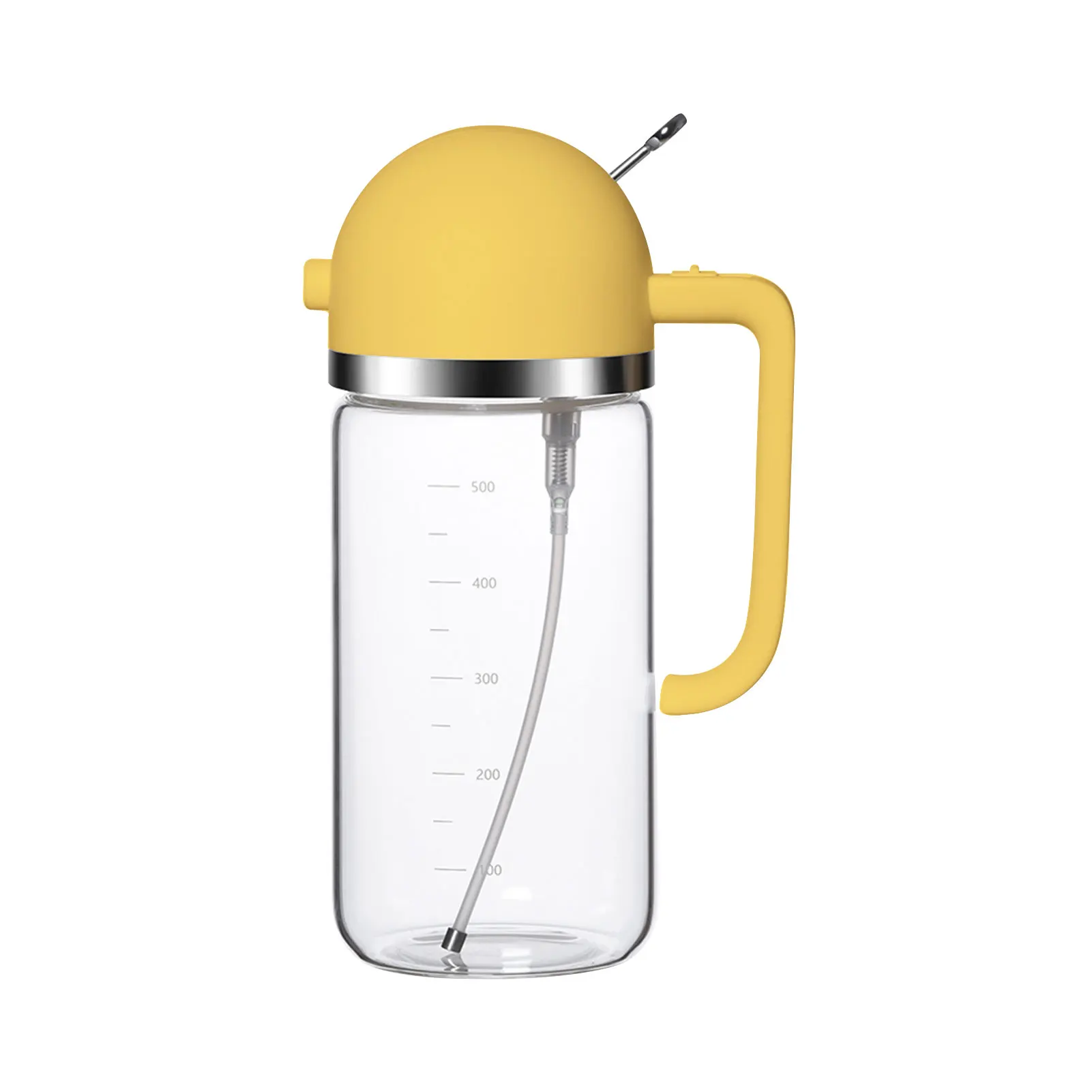 

Легко Очищаемый пылезащитный изогнутый диспенсер для масла со стеклянной подставкой Аксессуары для выпечки автоматический раскладной гри...