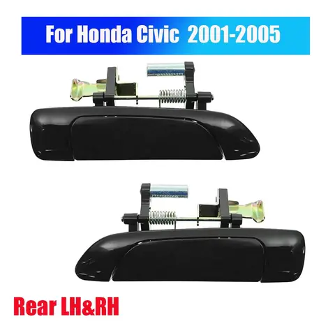 Комплект ручек для наружной двери заднего вида, 2 шт./партия, черный LH RH, новинка для 2001 2002 2003 2004 Honda Civic
