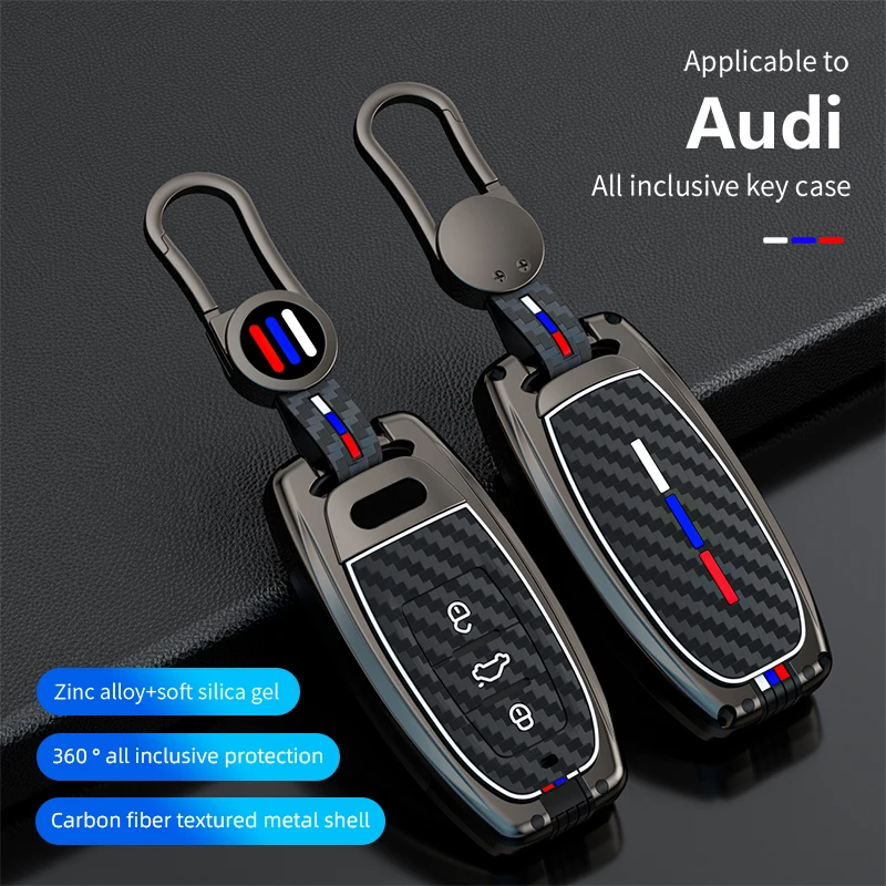 

NEW Galvanized Alloy Car Remote Key Case Cover Shell for Audi A4 A1 A3 S4 B7 B8 A6 A5 A7 A8 S5 S6 Q7 Q5 quattro 2009 accessories