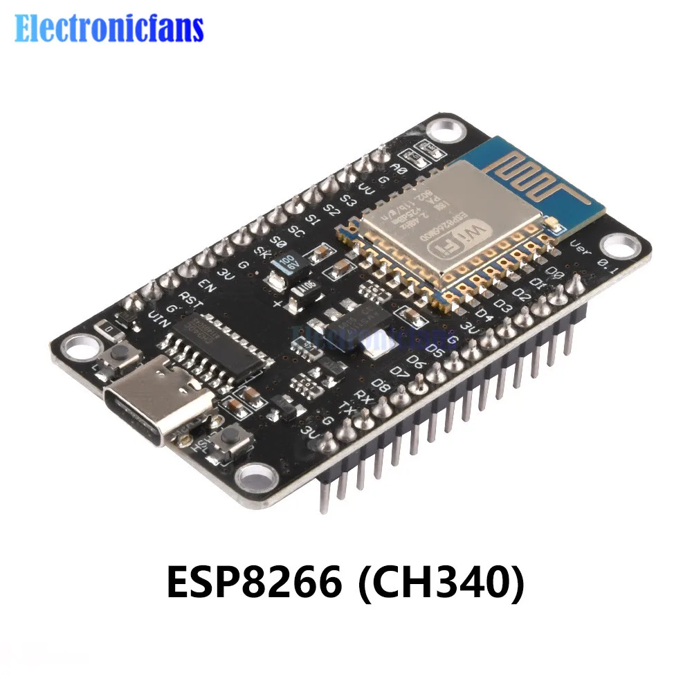 ESP8266 Серийный беспроводной модуль CH340 NodeMcu Lua V3 ESP-12E WiFi IOT макетная плата с портом Micro USB Type-C для Arduino