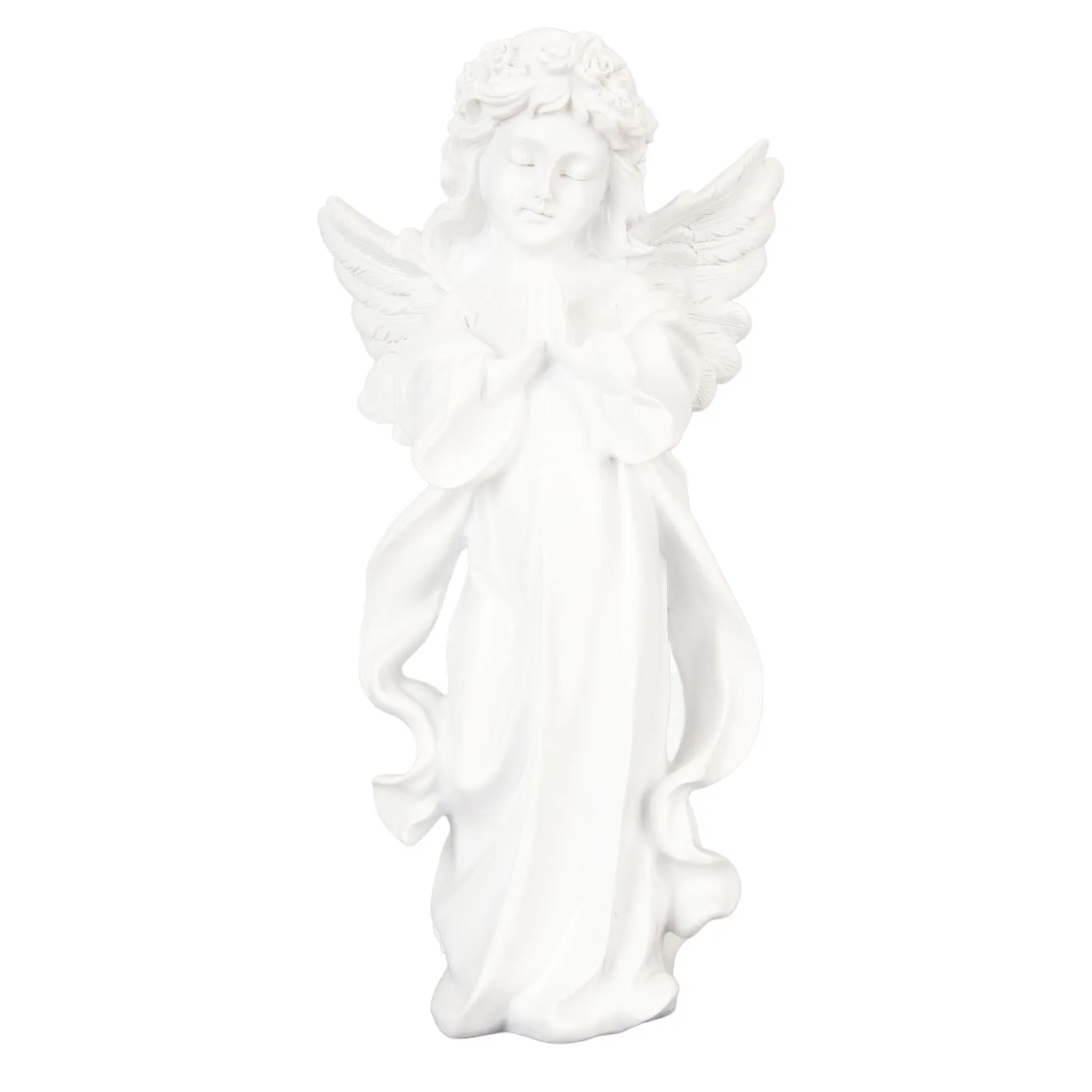 

Baby Angel Statue Cherub Figurine Pure White 10.8in High for Office