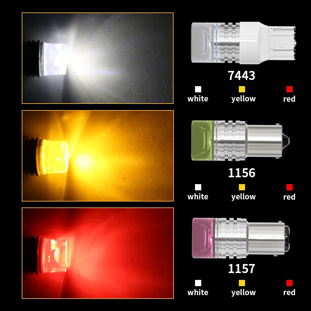 2x 3D P21/5 Вт светодиод 1157 высокая яркость BAY15D 1156 P21W BA15S