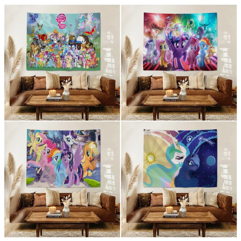 

Little Pponys Tapestry Cartoon Tapestry Art Science Fiction Room Home Decor Wall Hanging Sheets