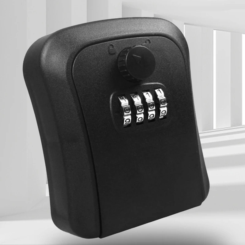 

Combination Lockbox with Code Password Key Box Outdoor Protect Box from Hammering Sawing for Emergency Weather Resistant