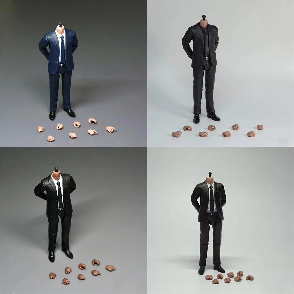 

Manipple Studio 4 Styles 1/12 Black Suit Body with Interchangeable Hands Tony Fit 1:12 SHF Stark Black Black Panther Head Sculpt