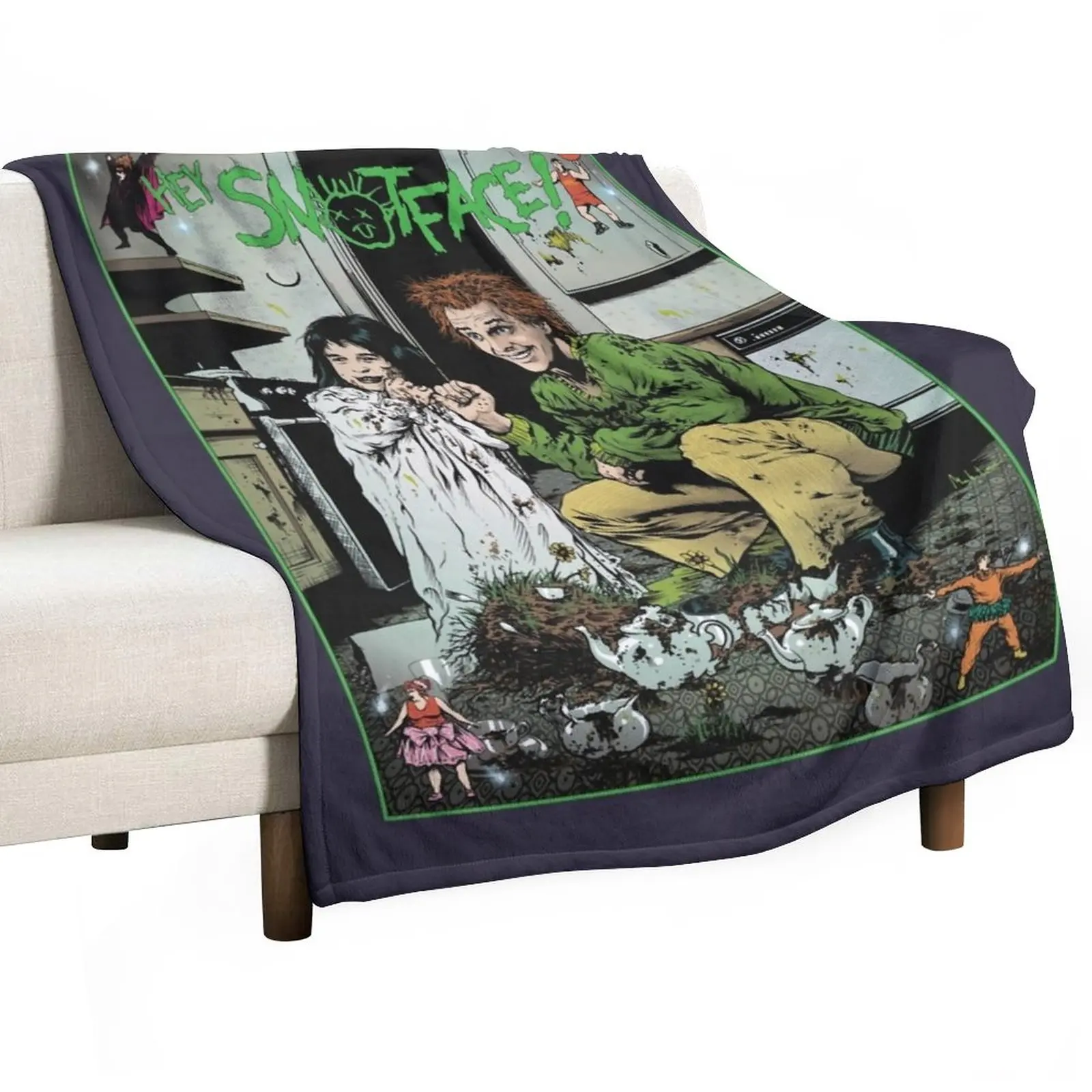 

For Men Women Drop Dead Fred Gift For Halloween Throw Blanket Dorm Room Essentials Sofa Quilt Decorative Bed Blankets