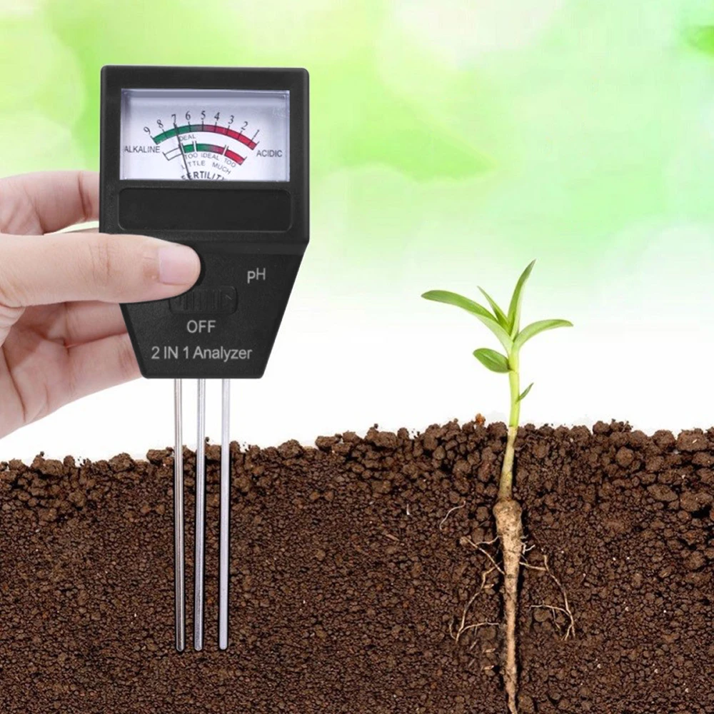 

2 in 1 Soil PH Fertility Analyzer Pointer Type Multifunction Soil Tester Portable Soil Microelement PH Meter for Greenhouse