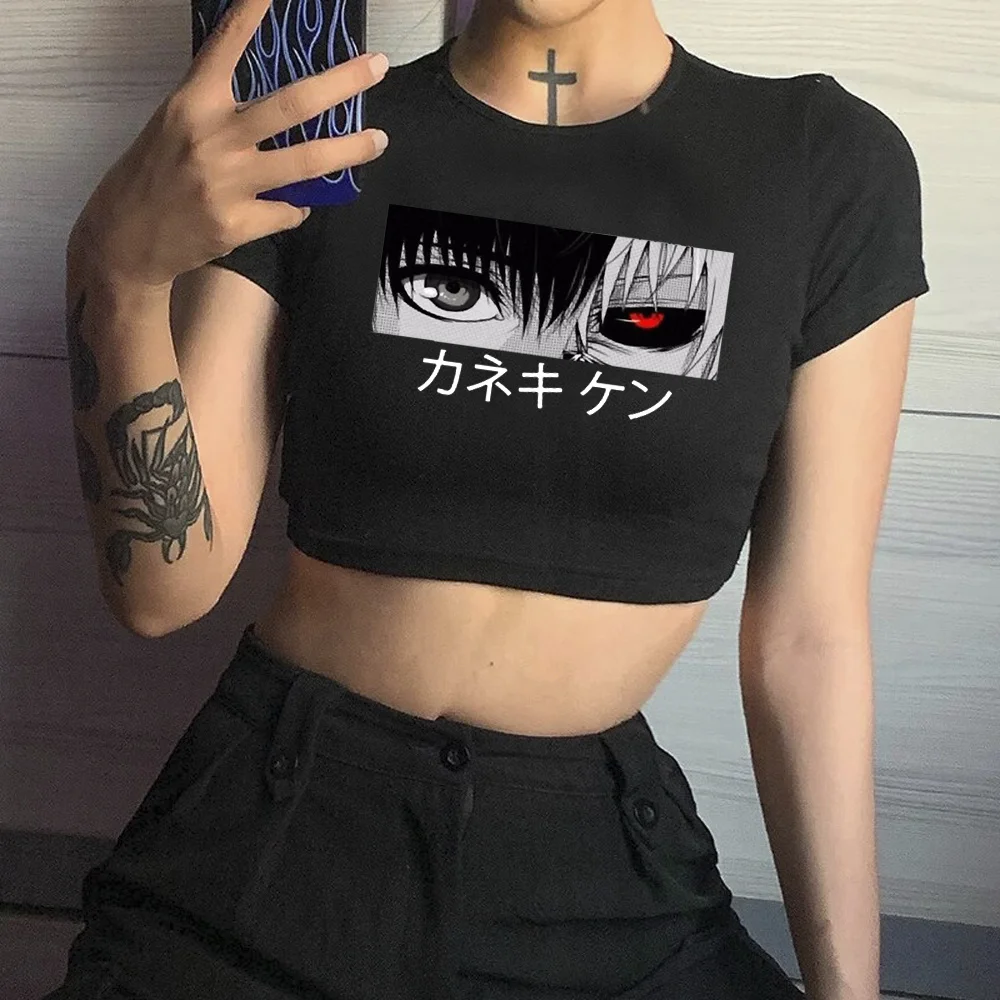 

tokyo ghoul t shirt streetwear aesthetic vintage crop top Woman fairycore fairy grunge graphic yk2 crop top tshirt