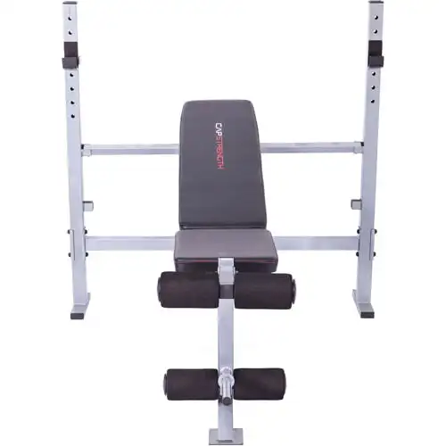 

Strength Mid-Width Weight Bench with Leg Attachment (500lb Capacity), and Gray