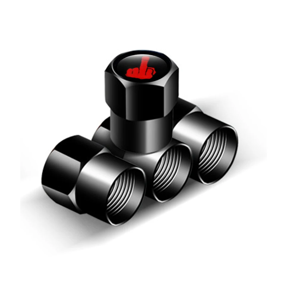 

4 шт./компл., красный воздушный чехол на средний палец автомобиля, пыленепроницаемый для Toyota Suzuki Mazda Mitsubishi, колпачки для штока воздушного клапана автомобиля