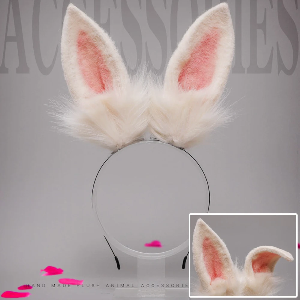 

Animal Bunny Maids Ear Headwear Cosplay Rabbit Headband Lolita Furry Hair Hoops Hairband Party Costume Props