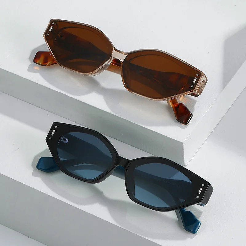 

Новинка 2022 солнцезащитные очки в маленькой оправе кошачий глаз европейские и американские персонализированные очки модные солнцезащитные...