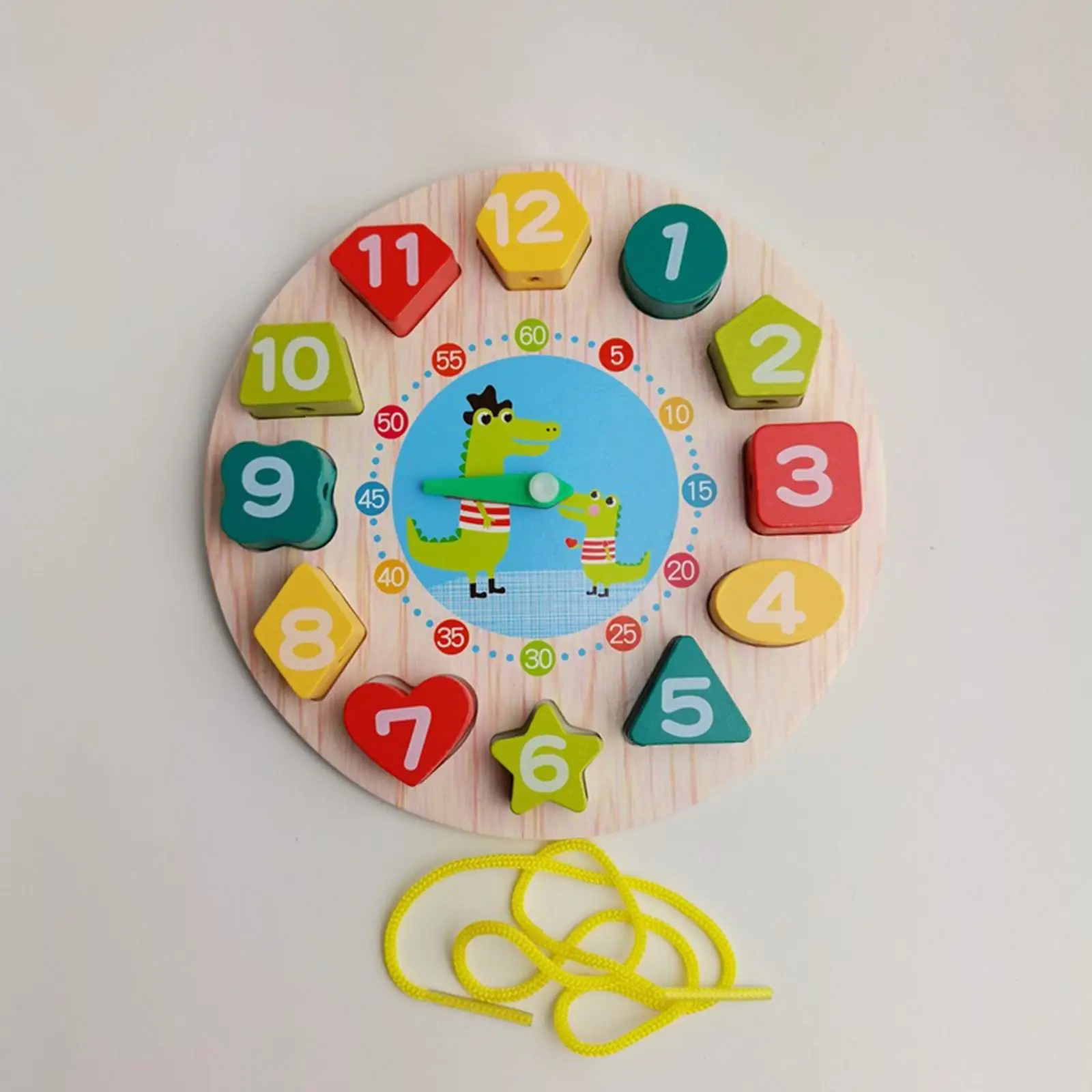 

Kids Child Busy Board DIY Parts Wooden Beaded Clock Toddlers Learning Cognitive Developmental Fine Motor Skill Educational Toys