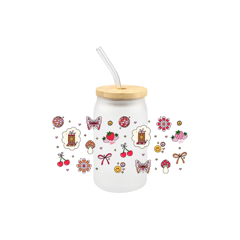 Наклейка для стеклянной бутылки Libbey Can самоклеющаяся моющаяся 16 унций