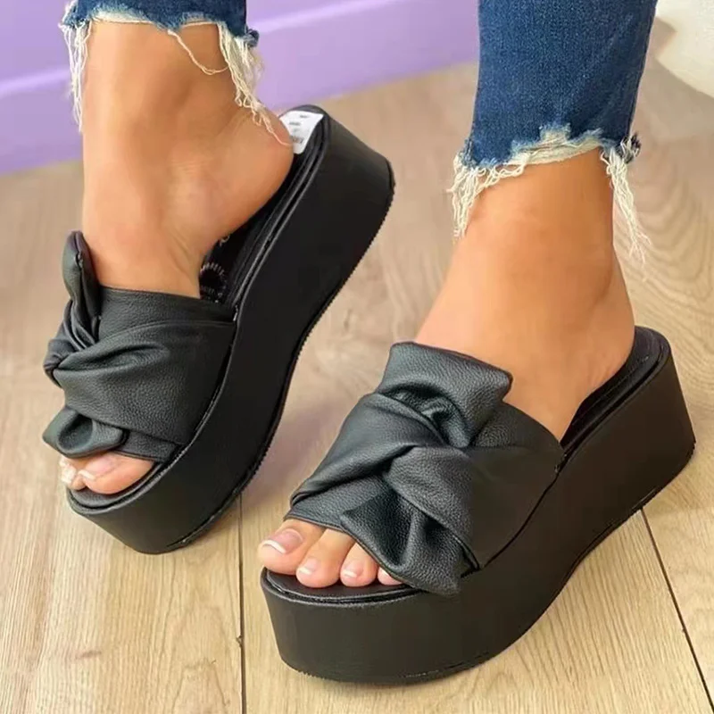 Women Sandals Slip On Heels Sandals Women Summer 2023 Platform Sandals Summer Footwear Outdoor Slippers Summer Shoes For Women