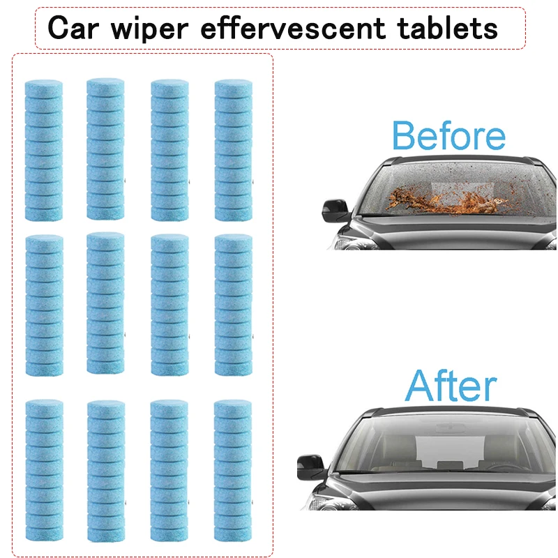 

10/30Pcs Wiper Glass Cleaner Concentrate Sheet, Car Windshield Cleaning Effervescent Sheet, Household Bathroom Ultra-clean Sheet