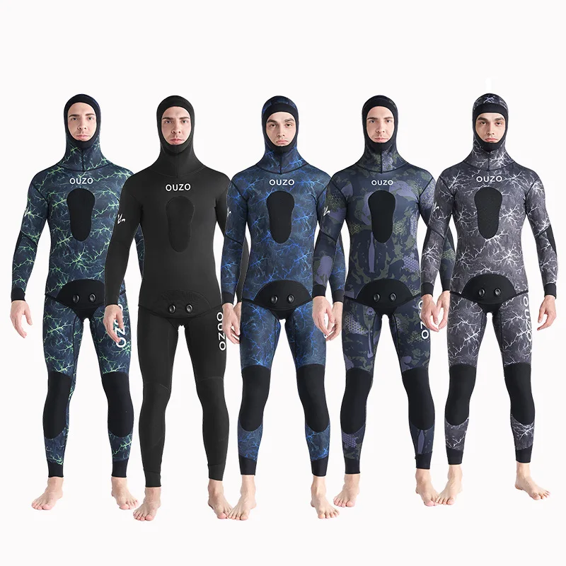 

1.5mm diving suit cold and warm split winter swimsuit camouflage fishing suit fishing and hunting suit free diving surf suit