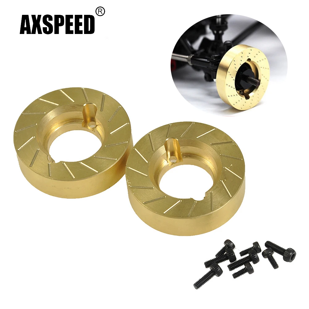 Фото Автомобильные грузы для внутреннего колеса AXSPEED RC, латунный противовес для Axial SCX10 II 90046 1/10, обновленные детали для РУ Crawler №1