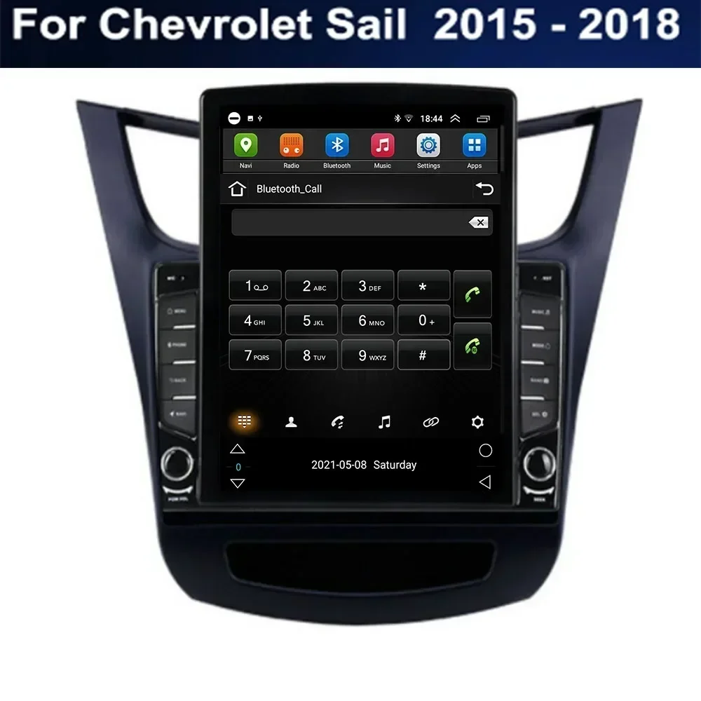 Для Tesla Style 2Din Android 13 Автомобильный радиоприемник для Chevrolet Sail 2015-2035 Мультимедийный