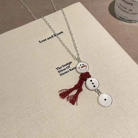 MOONBIFFY Снеговик Ожерелье для женщин