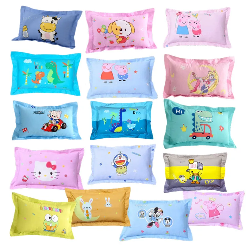

Kawaii Anime Kittys Big-Eyed Frog Pattern Pure Cotton Pillowcase Hygroscopic Breathable High Face Value Child Birthday Present