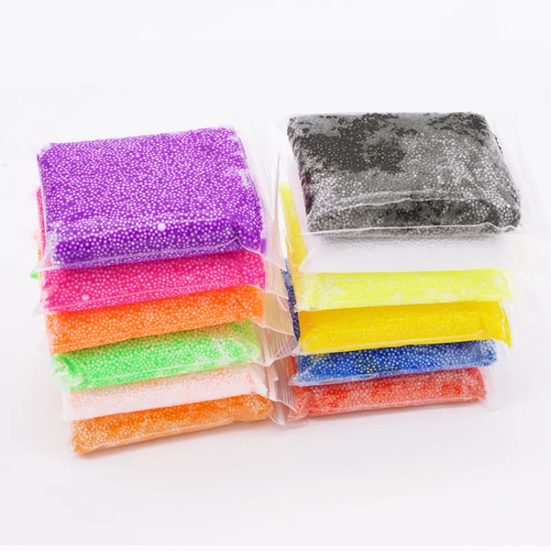 

150g Bulk Bubble Particles Clay Slime Fluffy Children's Educational Toys Diy Color Clay 12 Colors Pearl Snowflake Clays Charms