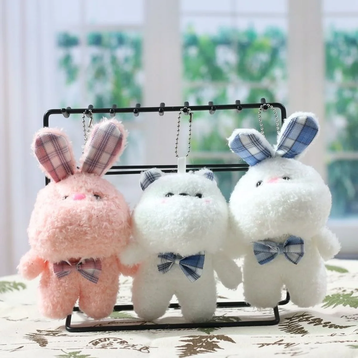 Брелок в виде кролика, 12 см, милые плюшевые игрушки для девочек и детей, брелок в виде животного, плюшевая мягкая игрушка