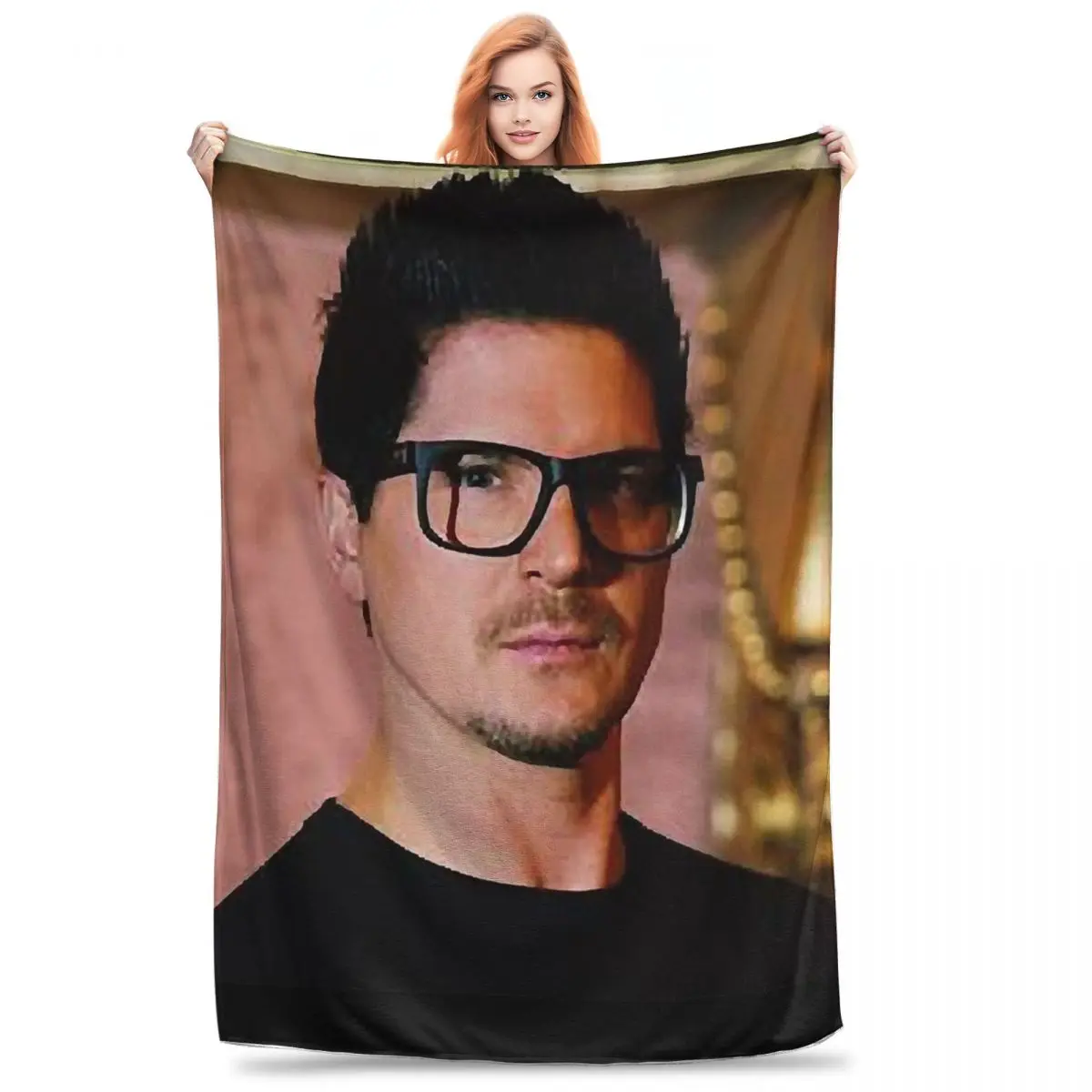 Мужские флисовые одеяла дышащий плед в стиле ретро для дивана дома спальни улицы