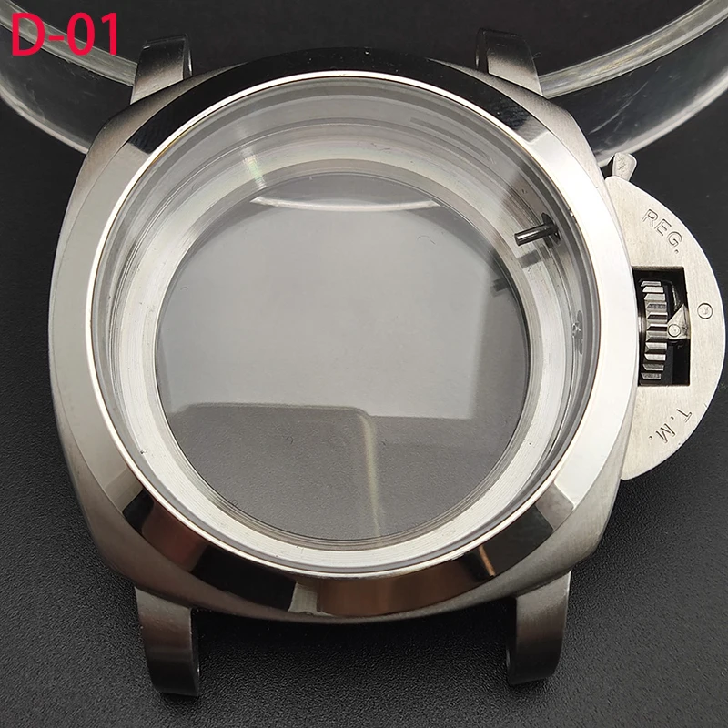 ST2555 Case Modified By Luminor Series Watch 44mm Diameter Stainless Steel Cases Assemble Custom Logo Dial Men Automatic Watches